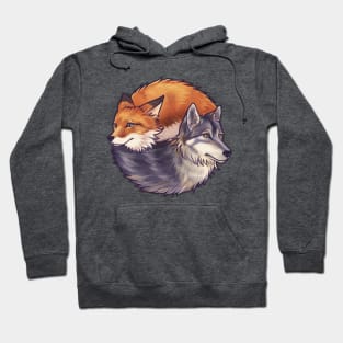 Fox and Wolf Hoodie